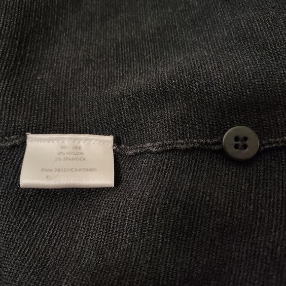 Eileen Fisher Heavyweight Silk Gray Rolled Collar Pocketed Cardigan Sweater M - Picture 9 of 9